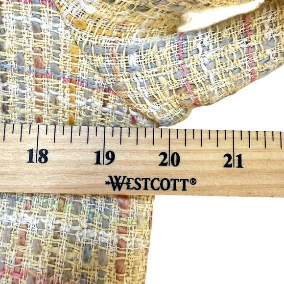 Vintage David Hayes Tweed Boucle Skirt Suit sz 8 Butter Yellow Event Wedding - Picture 6 of 10